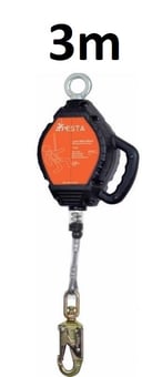 picture of Arestra - Retractable Block Polymer Casing with Wire Rope & Snaphook - 3 Meter - [XE-ARR-RFA03-3]