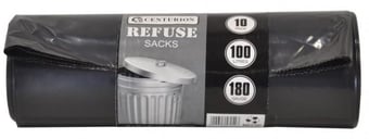 Picture of Refuse Sacks - 100 Litre - 180 Gauge - 18" x 29" x 39" - Pack of 10 - [CI-MI23P]