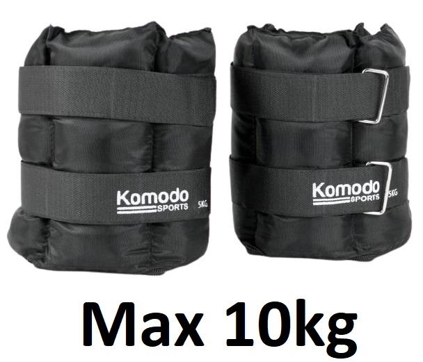 Komodo Adjustable Ankle Weights Max 10kg TKB 10K ADJ ANK