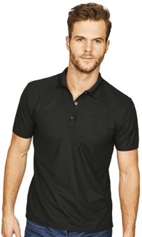 picture of Casual Classics Original Tech Pique Black Polo - AP-C150BLK