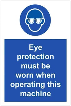 Picture of Eye Protection Sign LARGE - 400 x 600Hmm - Self Adhesive Vinyl - [AS-MA80-SAV]  