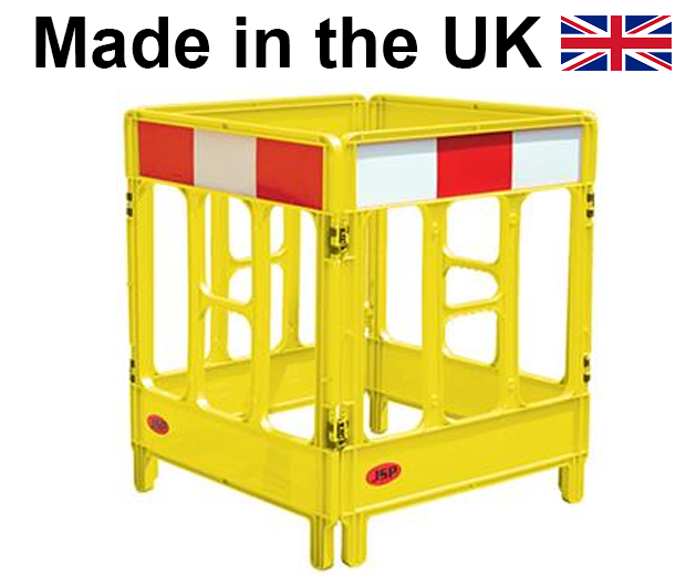 JSP - Workgate 4 Gate with Reflectives - Yellow - Fully Reflective Panel Meeting EN12899-1 Requirements - JS-KBC023-000-200