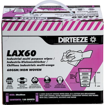picture of Dirteeze LAX60 Industrial Multi-Purpose Wipes - [EC-LAX60B150]
