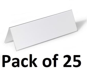 picture of Durable - Table Place Name Holders - 105x297mm - Transparent - Pack of 25 - [DL-805319]