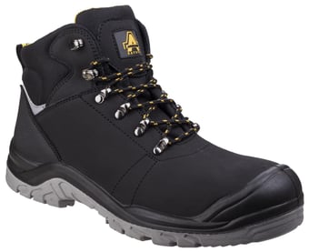 picture of Amblers AS252 Lightweight Black Water Resistant Leather Safety Boot S3 SRC - FS-25509-42430