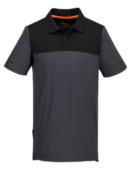 picture of Portwest EV410 - EV4 Lightweight Polo Shirt S/S - Metal Grey - PW-EV410MGR