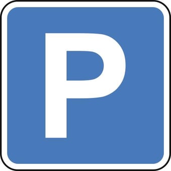 Picture of Spectrum 480 x 480mm Dibond ‘P - Parking’ Road Sign - With Channel - [SCXO-CI-13091]