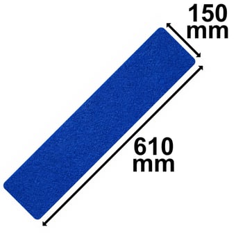 picture of Heskins Self Adhesive Anti Slip Strips - Blue - 610 x 150mm - [HE-H3401B]