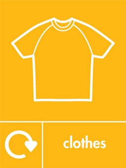 Picture of Recycling Signs - Clothes - 300 X 400Hmm - Rigid Plastic - [AS-WR51-RP]