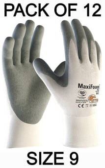 picture of MaxiFoam XCL 34-600 Palm Coated Knitwrist Gloves - Size 9 - Pack of 12 - Pair - ATG-34-600-9X12 - (AMZPK)