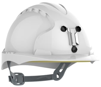 Picture of JSP EVO3 Mining Safety Helmet with Lamp Bracket Slip Ratchet White - [JS-AJE169-300-100]