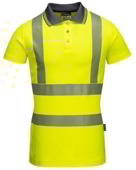 picture of Portwest - Yellow Hi Vis Ladies Pro Polo Shirt - PW-LW72YER
