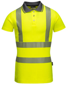 picture of Portwest - Yellow Hi Vis Ladies Pro Polo Shirt - PW-LW72YER