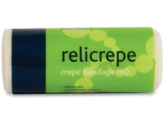 Picture of Relicrepe Crepe Bandage HQ - 10cm x 4m - 100% Cotton - Pack of 10 - [RL-804X10] - (AMZPK)