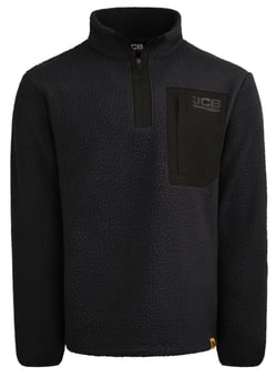 picture of JCB Workwear Unisex Borg Fleece - Black - BE-JCB013BL