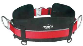 picture of 3M Protecta Quick Connect Buckle Positioning Belt with Hip Pad- Red - X-Large - [3M-1091011]