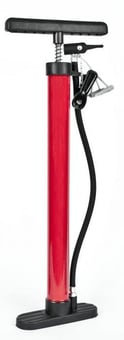 picture of Komodo High Pressure Floor Standing Bike Pump - Red - [TKB-FLR-PMP-7B-RE]