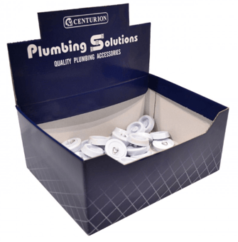 picture of Display Box Deal - 1 1/2" White Sink Plugs - CTRN-CI-PA68LDB