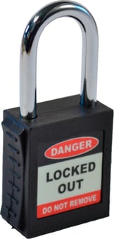picture of Spectrum Safety Lockout Padlocks – Black (6 pack) - SCXO-CI-LOK011