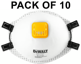 picture of Dewalt FFP3 Disposable Particulate Respirator - Pack of 10 - [FDC-DXIRFFP310]