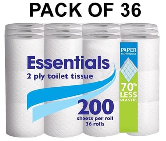picture of Essentials Eco 2 Ply Toilet Roll - Pack of 36 - [MCS-CS2PLTTP]