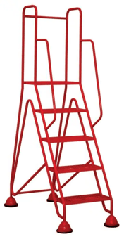 picture of Slingsby Multi Glide Premium Platform Steps - 5 Treads - Red - [SLB-434900] - (LP)
