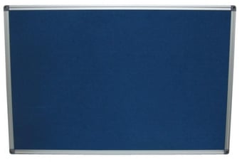 Picture of Noticeboard with Fixings and Aluminum Trim - 1200x900mm - Blue - [SP-397794] - (DISC-C-W)