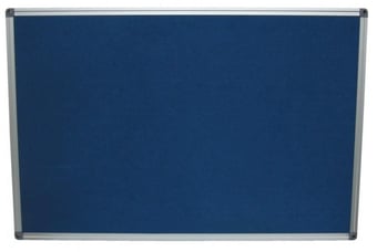 picture of Noticeboard with Fixings and Aluminum Trim - 1200x900mm - Blue - [SP-397794] - (DISC-C-W)