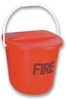 Picture of Supreme TTF Plastic Fire Bucket With Lid - 10 Litre - [HT-OK-07-02-00] - (NS-01-SEP)
