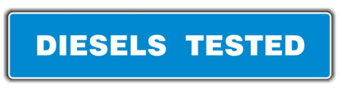 Picture of MOT Sign - Diesels Tested - 600 x 146mm - [PSO-MDT7590]