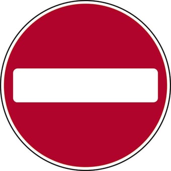 picture of Spectrum 600mm Dia Dibond ‘No Entry’ Road Sign - Without Channel – [SCXO-CI-13053-1]