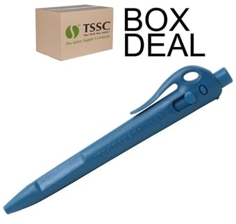 picture of Detectable Retractable Elephant Pen With Standard Ink - Blue Ink - Box Deal 100 Pieces - [IH-DT104I01C11PA01]