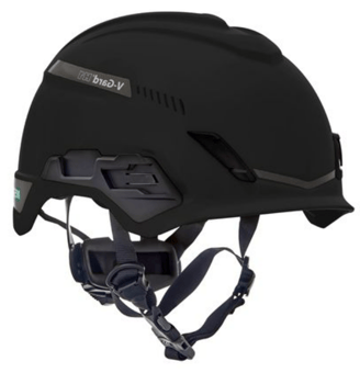 picture of MSA V-Gard H1 Bivent Safety Helmet Vented Fas-Trac III Black - [MS-10212401]