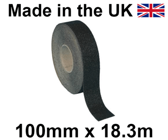 picture of Black X-Coarse Heavy Duty Anti-Slip Self Adhesive Tape - 100mm x 18.3m Roll - [HE-H3402N-HGXC-(100)]