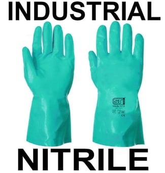 picture of Supertouch Nitrile N15 Extra Tough Flock Lined Chemical Protection Green Gloves - ST-12331