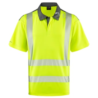 picture of Leo Trimstone EcoViz Coolmax High Performance Polo Shirt - HV Yellow - LE-P12-Y