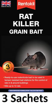 picture of Rentokil Rat Killer Grain Bait - 3 Sachet - [RH-PSR32]