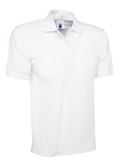 picture of Uneek Premium Poloshirt - White - 50% Polyester 50% Cotton - UN-UC102-WHT