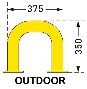 picture of BLACK BULL Protection Guard - Outdoor Use - 350 x 375mm - Yellow - [MV-195.18.233]