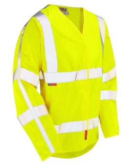 picture of Meshaw - Yellow Hi-Vis Anti-Static Sleeved Waistcoat - LE-S17-Y