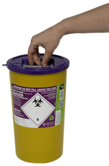 picture of SHARPSGUARD Eco Cyto 5 Litre Sharps Bin - [DH-DD605R]