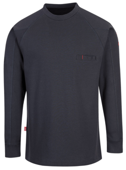 picture of Portwest - FR33 - Bizflame FR Anti-Static Crew Neck - Cotton - 237g - Navy Blue - PW-FR33NAR