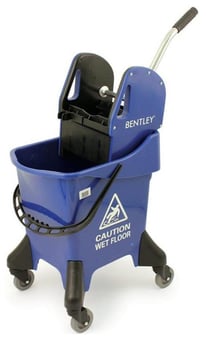 Picture of Bentley Blue Plastic Kentucky Wheeled Mop Bucket - 31 Litre - [CP-SI16903]