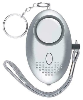picture of Classic Personal Alarm Silver With LED - 125dB - [MEO-MSA-260] - (DISC-W)