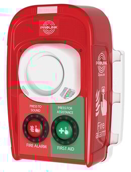 picture of Howler ProLink Push Button Fire Alarm and First Aid with Siren and VID - [HWL-HO7/PL/VID]