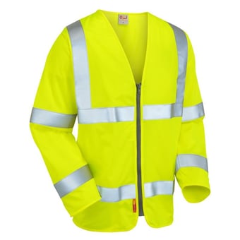 picture of Merton - Yellow Hi-Vis Sleeved Waistcoat - LE-S15-Y