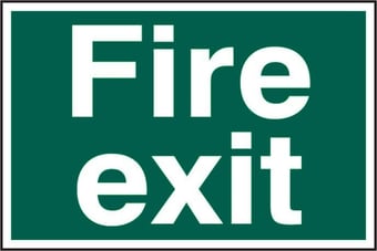 picture of Fire Exit Sign Text Only - 300 x 250Hmm - Rigid Plastic - [AS-SA60-RP]