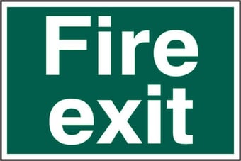 Picture of Fire Exit Sign Text Only - 300 x 250Hmm - Rigid Plastic - [AS-SA60-RP]