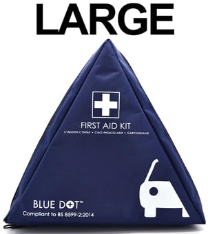 picture of Blue Dot - Large Vehicle First Aid Kit In Soft Triangular Shaped Pouch - [CM-300006M]