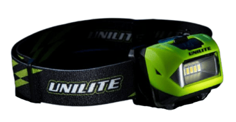 picture of UniLite - PS-HDL6R Dual Power LED Head Torch - USB Rechargeable Battery Operated - Helmet Mountable - 350 Lumens - [UL-PS-HDL6R]